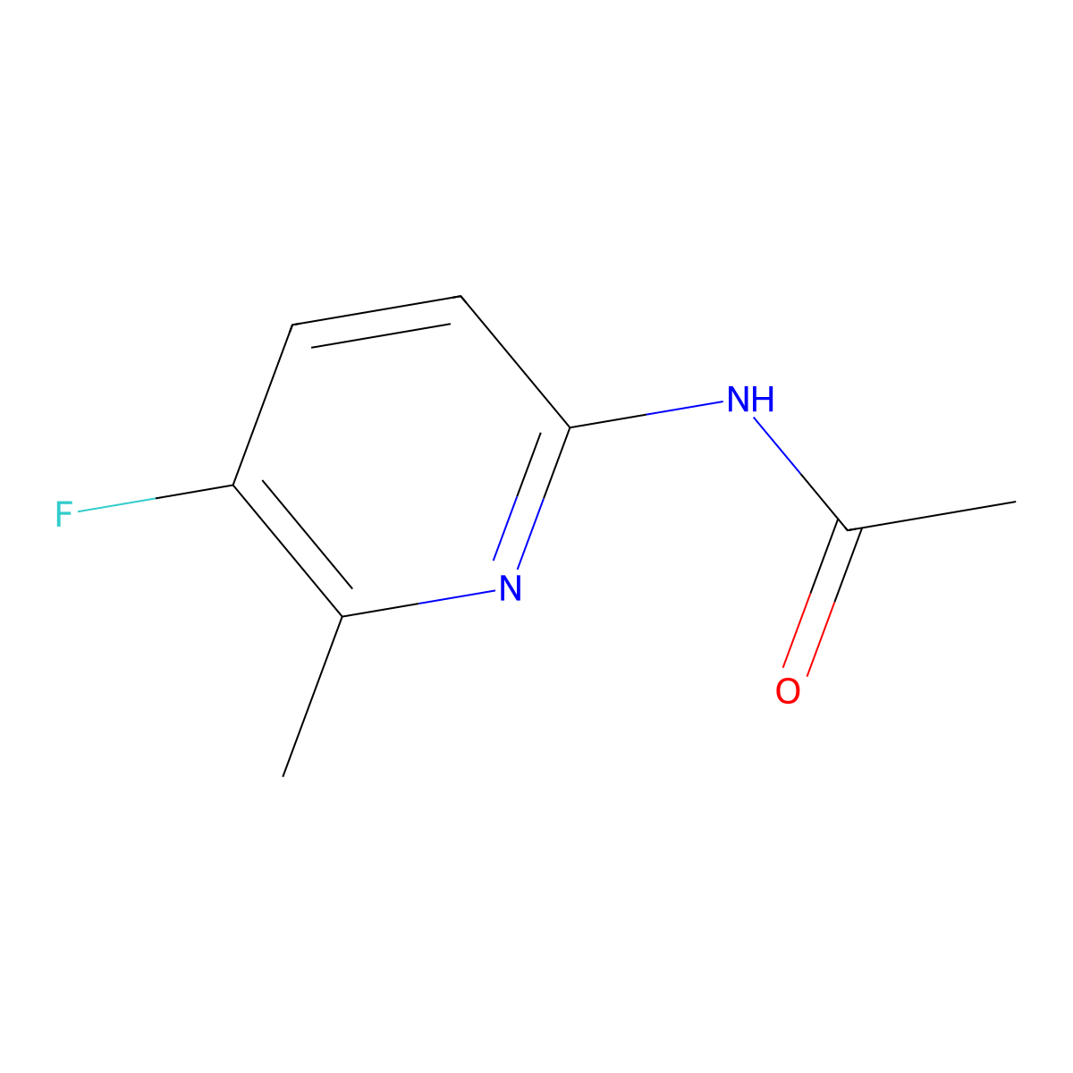 N-(5-fluoro-6-methylpyridin-2-yl)acetamide molecular structure, CAS 110919-70-5
