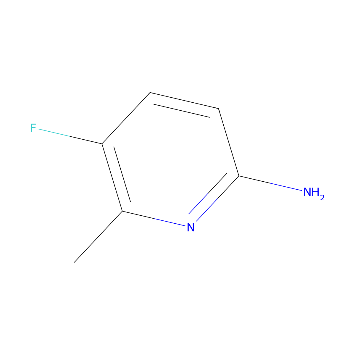 5-Fluoro-6-methylpyridin-2-amine molecular structure, CAS 110919-71-6