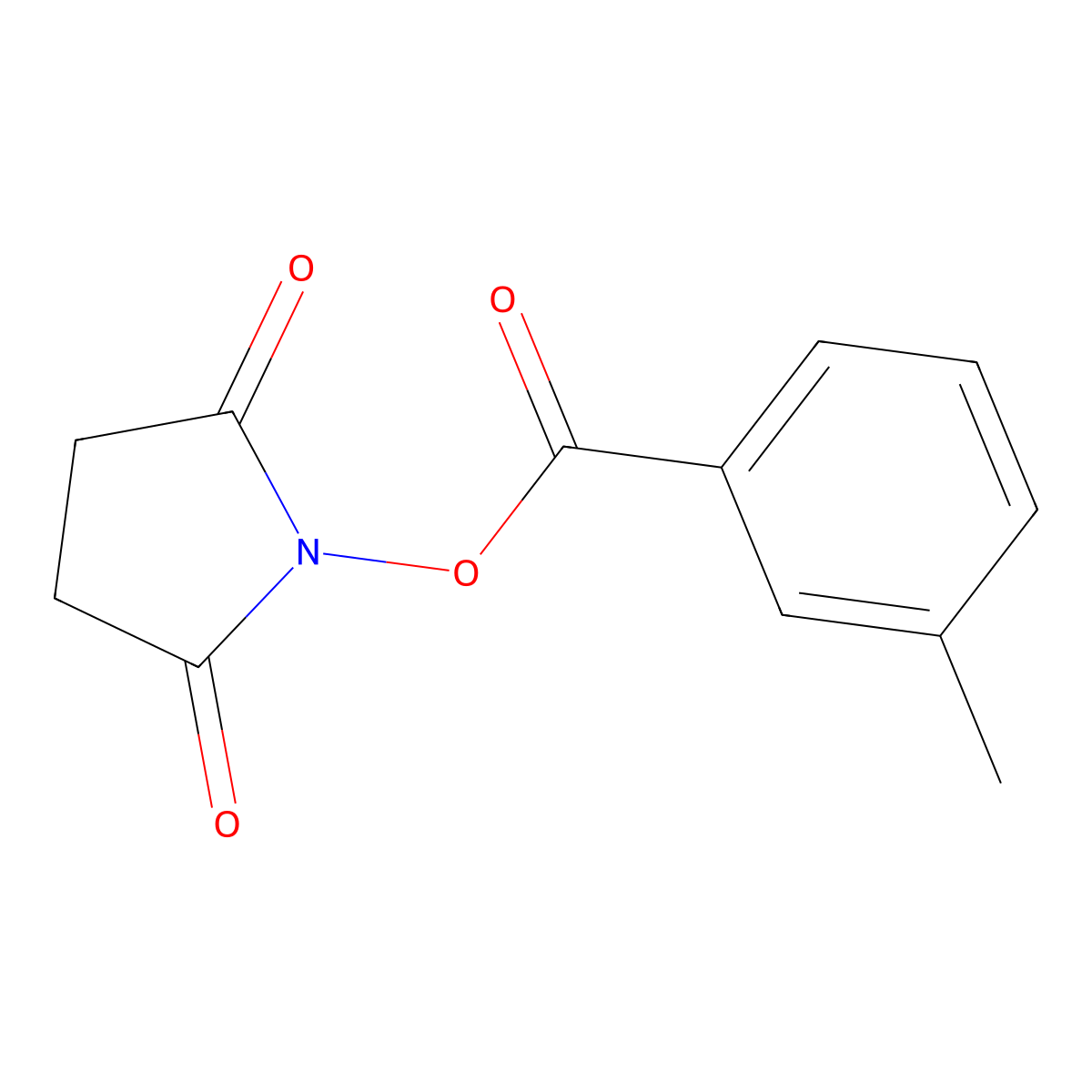 Benzoic acid, 3-methyl-, 2,5-dioxo-1-pyrrolidinyl ester molecular structure, CAS 110920-15-5