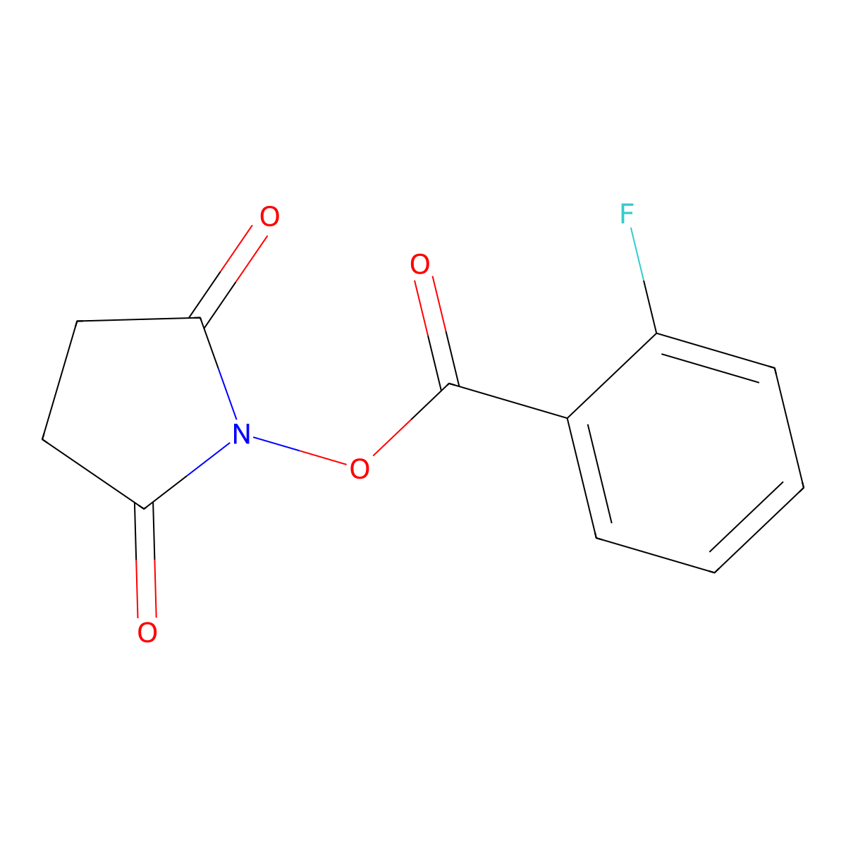 Benzoic acid, 2-fluoro-, 2,5-dioxo-1-pyrrolidinyl ester molecular structure, CAS 110920-18-8