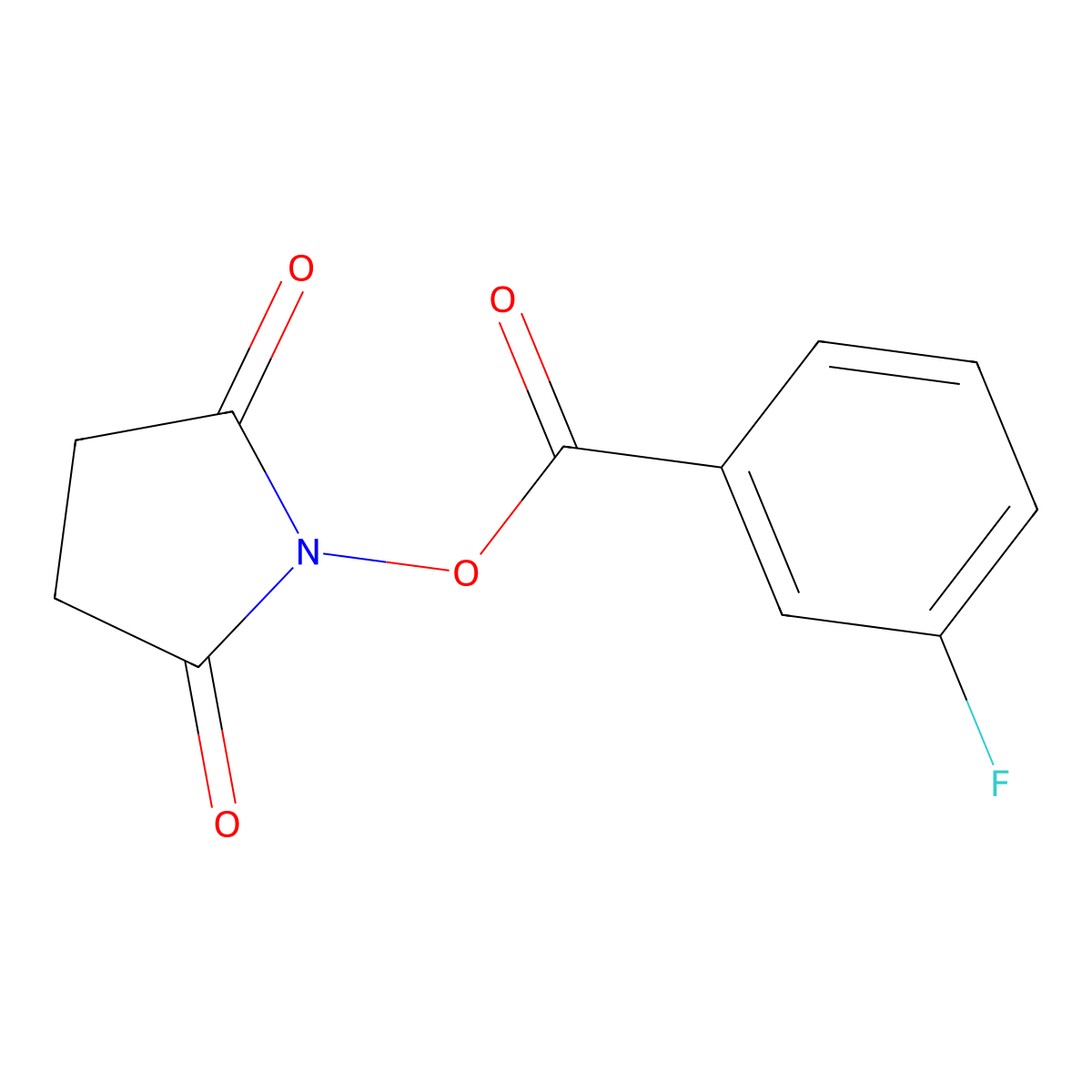 2,5-Dioxopyrrolidin-1-YL 3-fluorobenzoate molecular structure, CAS 110920-19-9