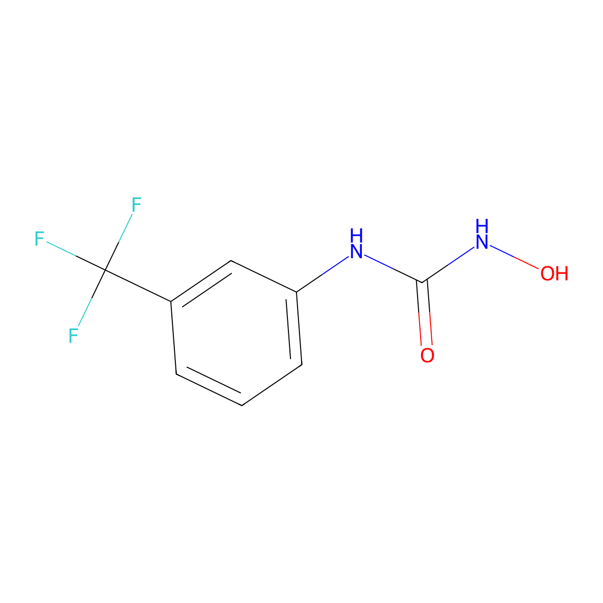 1-Hydroxy-3-(3-trifluoromethylphenyl)urea molecular structure, CAS 110923-13-2