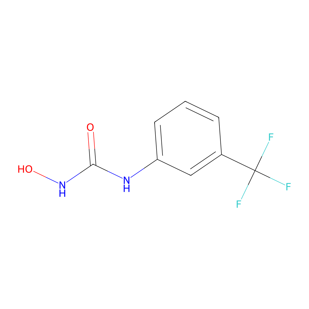 1-Hydroxy-3-(3-trifluoromethylphenyl)urea molecular structure, CAS 110923-13-2