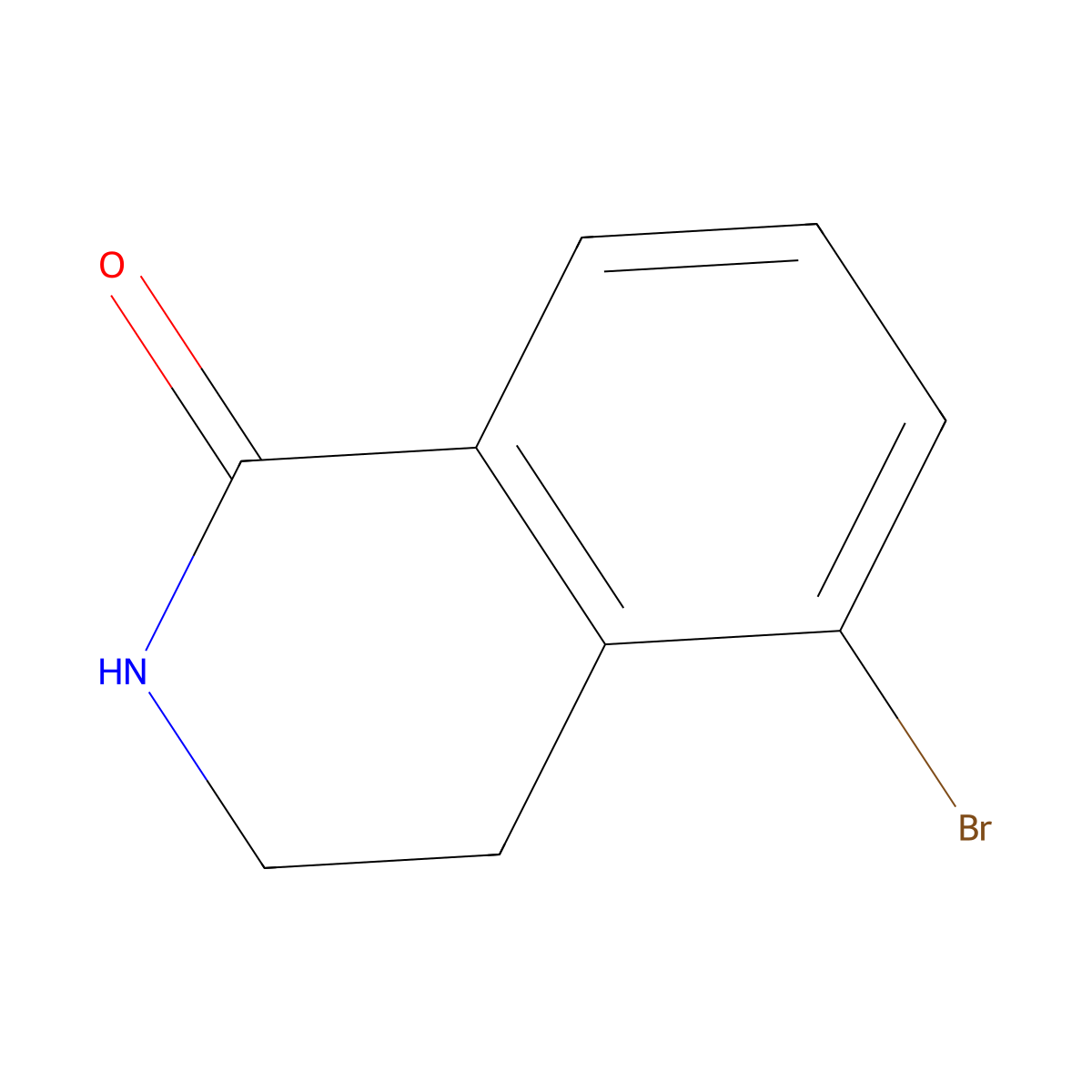 5-Bromo-1,2,3,4-tetrahydroisoquinolin-1-one molecular structure, CAS 1109230-25-2