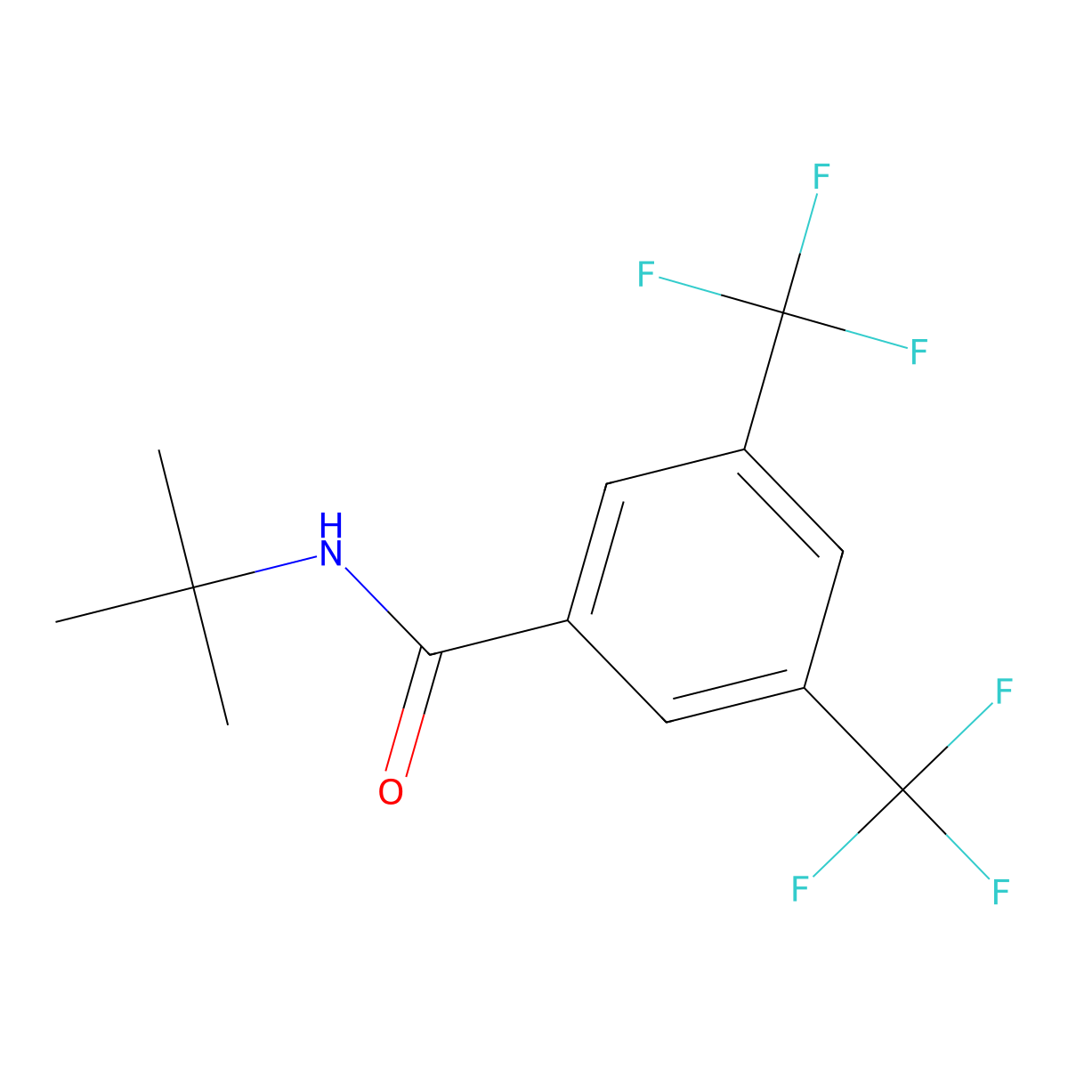 N-(1,1-Dimethylethyl)-3,5-bis(trifluoromethyl)benzamide molecular structure, CAS 1109250-83-0