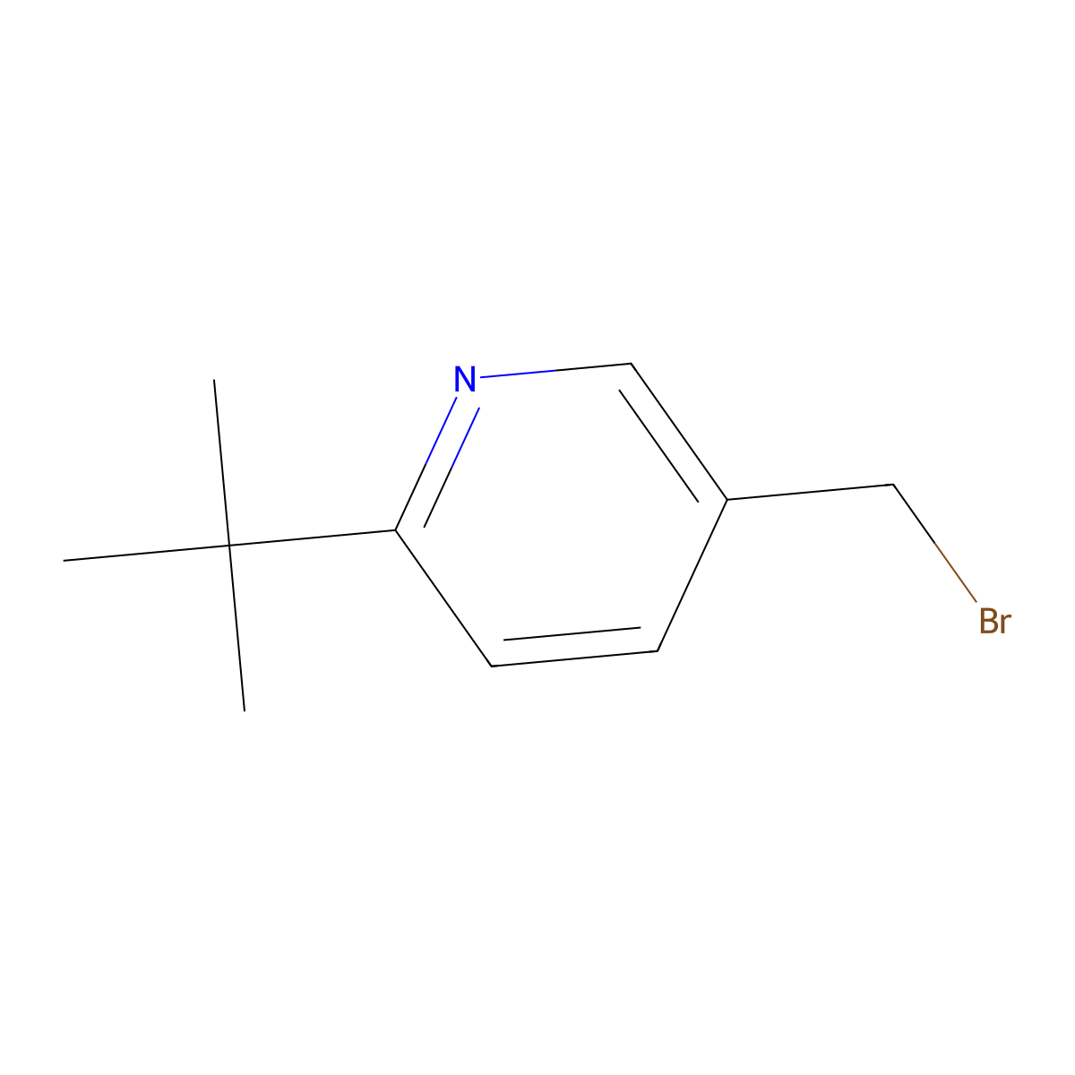 5-(Bromomethyl)-2-tert-butylpyridine molecular structure, CAS 110931-71-0