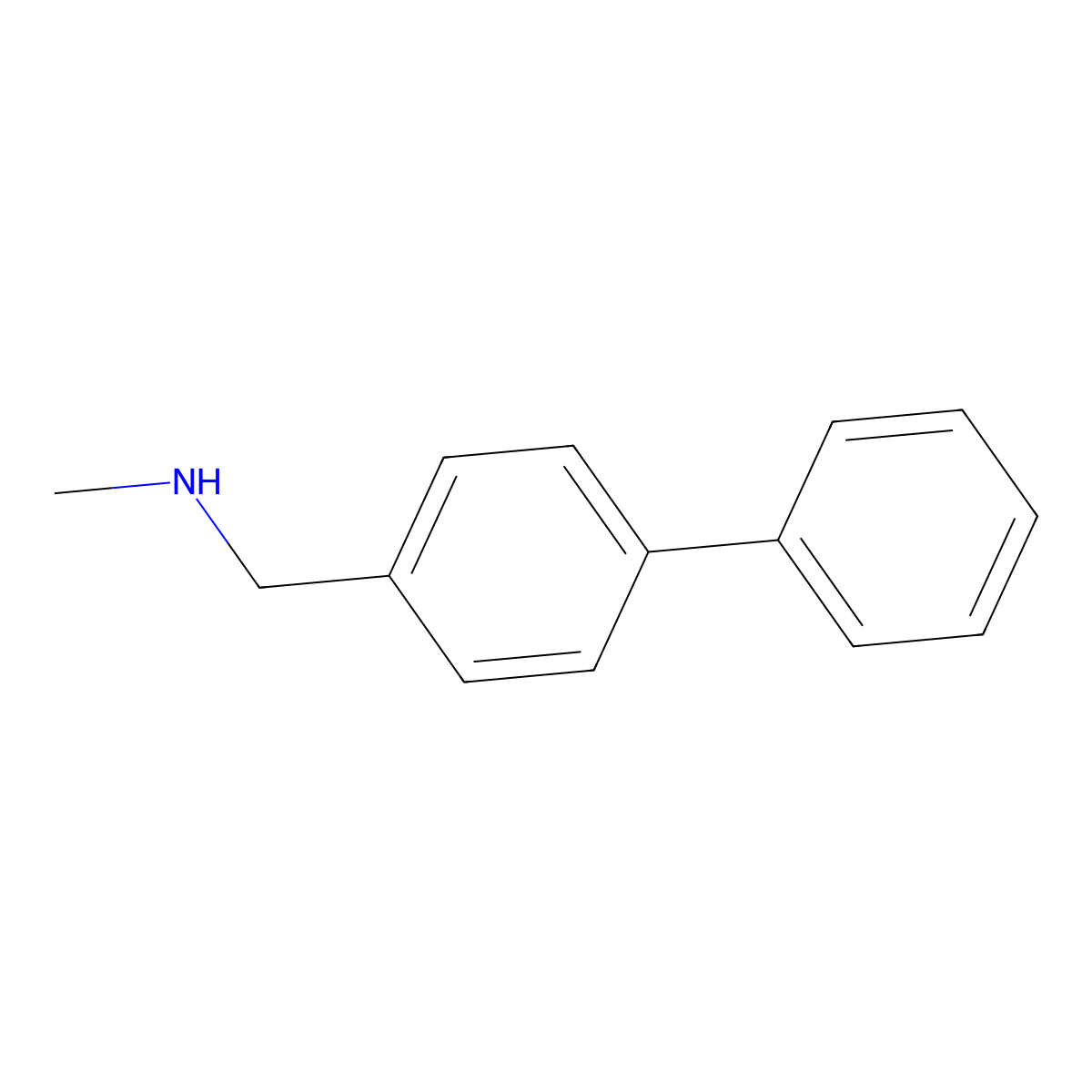 Methyl((4-phenylphenyl)methyl)amine molecular structure, CAS 110931-72-1