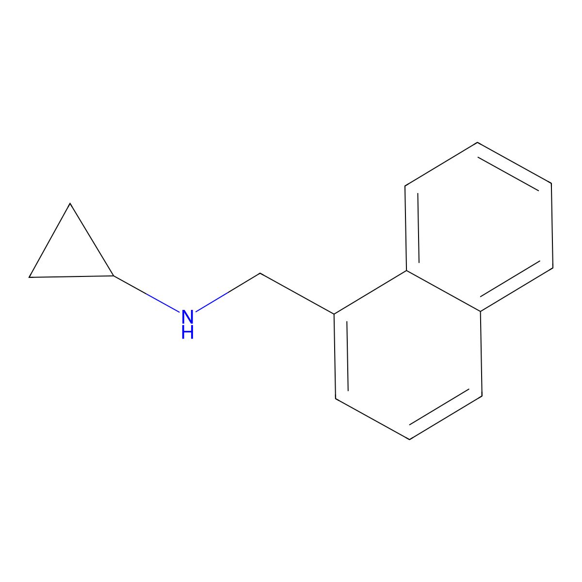 N-(naphthalen-1-ylmethyl)cyclopropanamine molecular structure, CAS 110931-74-3