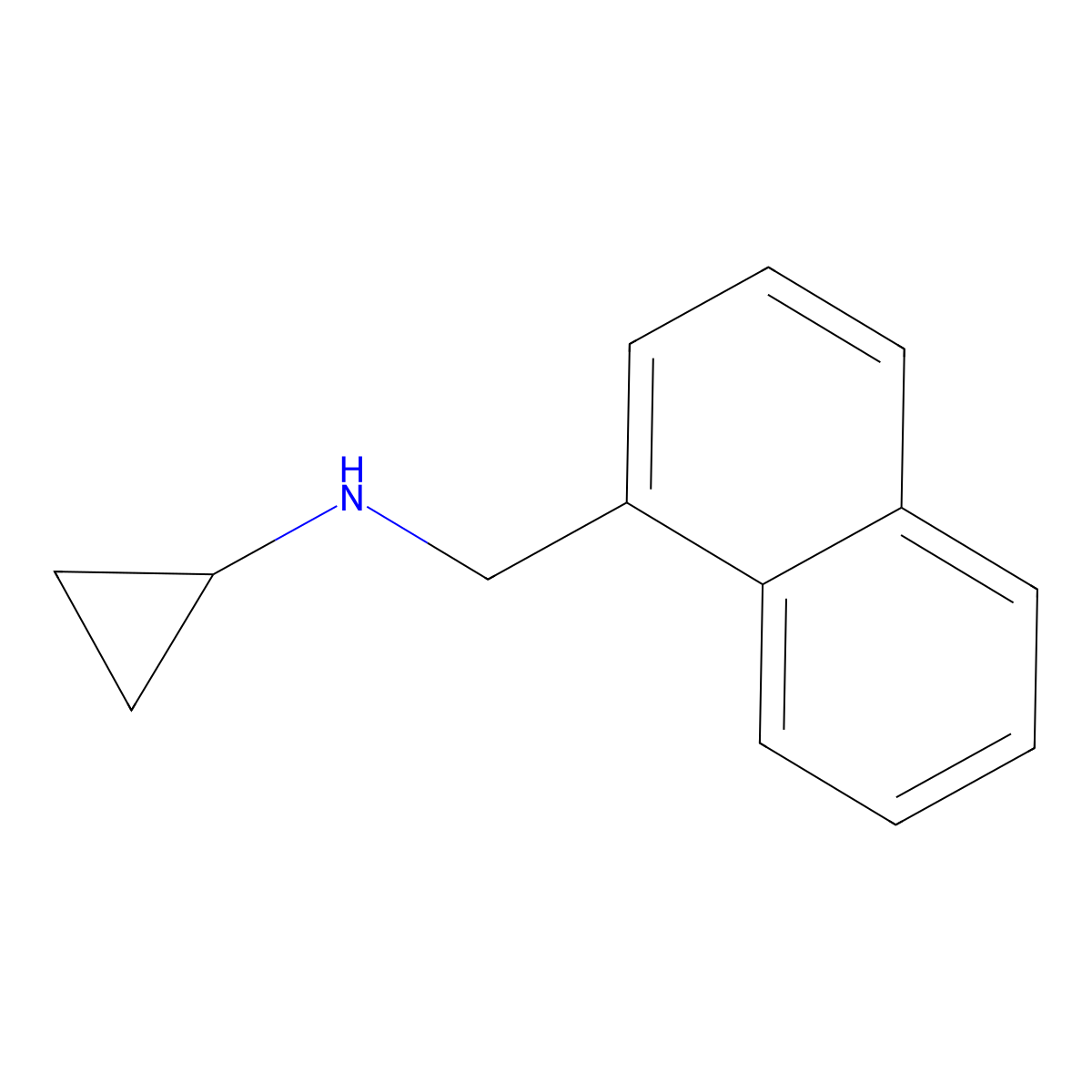 N-(naphthalen-1-ylmethyl)cyclopropanamine molecular structure, CAS 110931-74-3