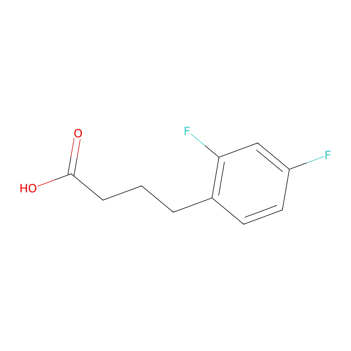4-(2,4-Difluorophenyl)butanoic acid molecular structure, CAS 110931-78-7