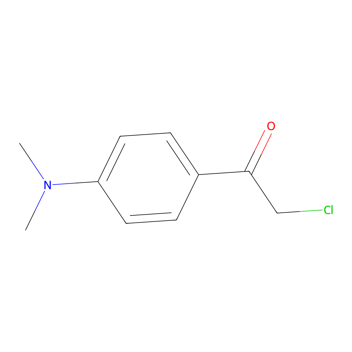 Ethanone, 2-chloro-1-(4-(dimethylamino)phenyl)- molecular structure, CAS 110945-00-1
