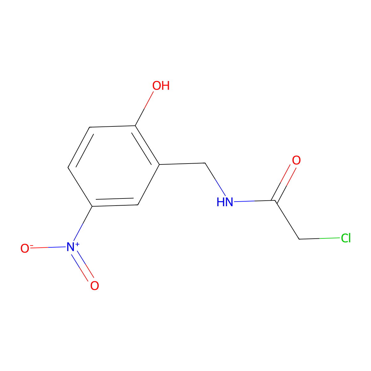 2-chloro-N-(2-hydroxy-5-nitrobenzyl)acetamide molecular structure, CAS 110952-49-3