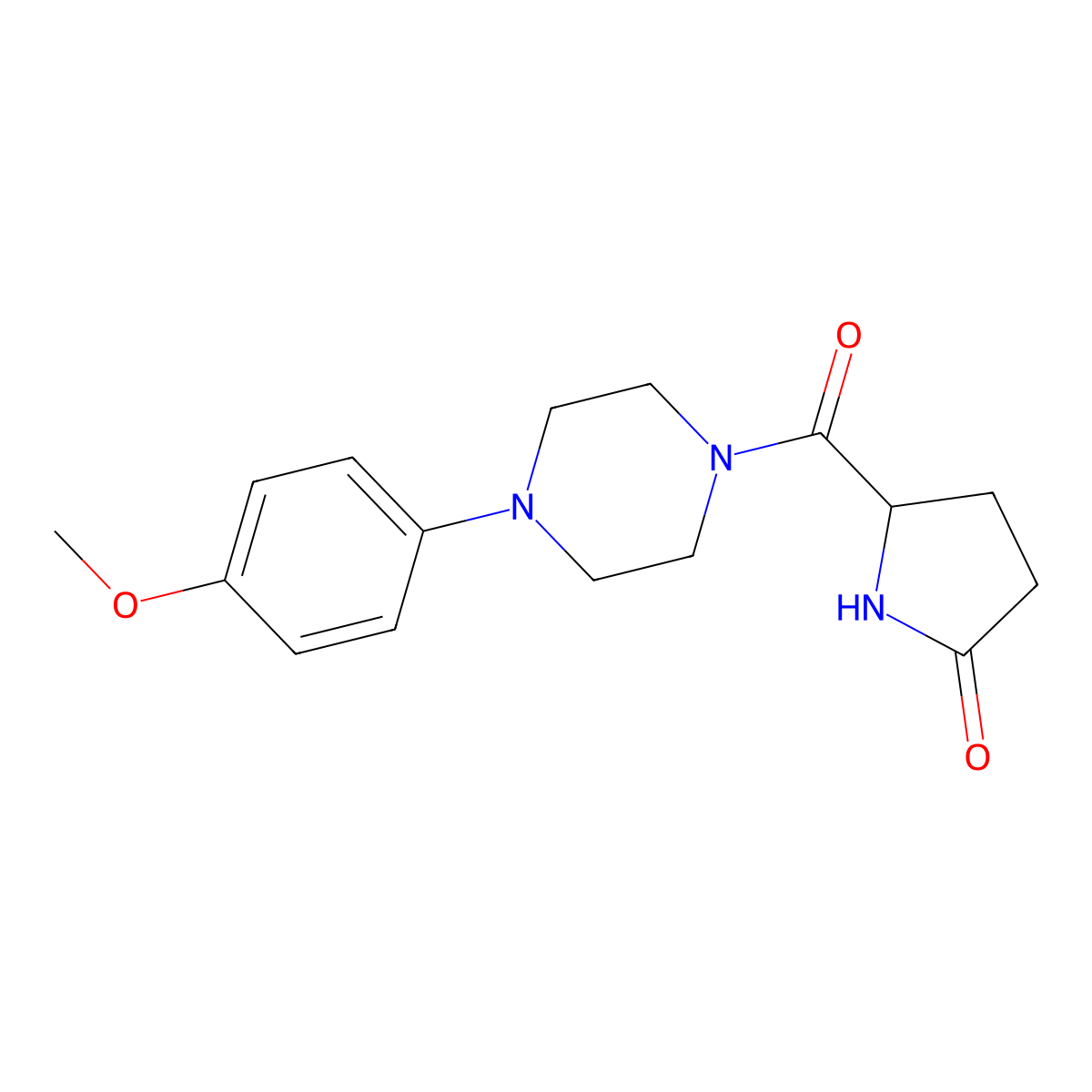 5-([4-(4-Methoxyphenyl)piperazin-1-yl]carbonyl)pyrrolidin-2-one molecular structure, CAS 110957-23-8