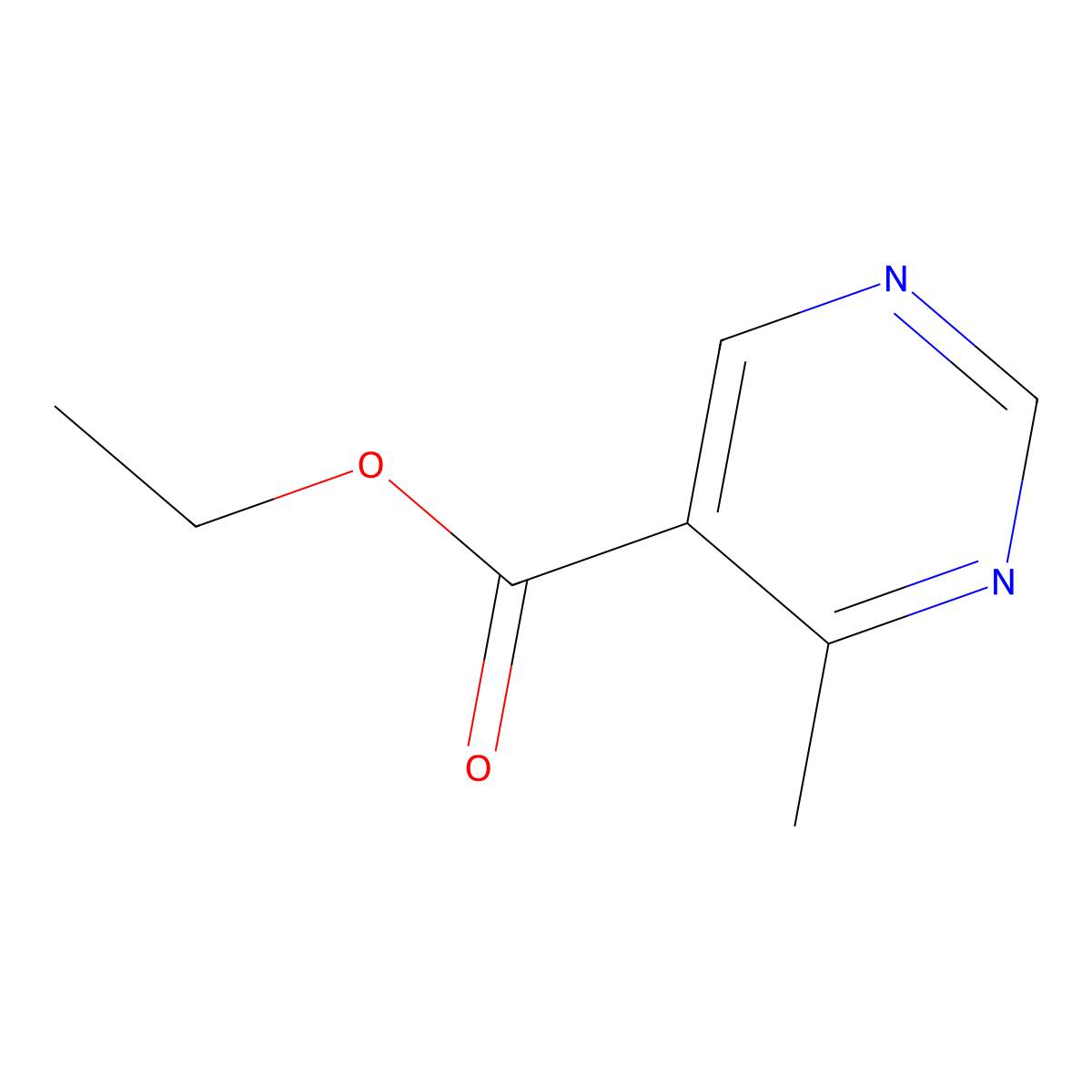 Ethyl 4-methylpyrimidine-5-carboxylate molecular structure, CAS 110960-73-1