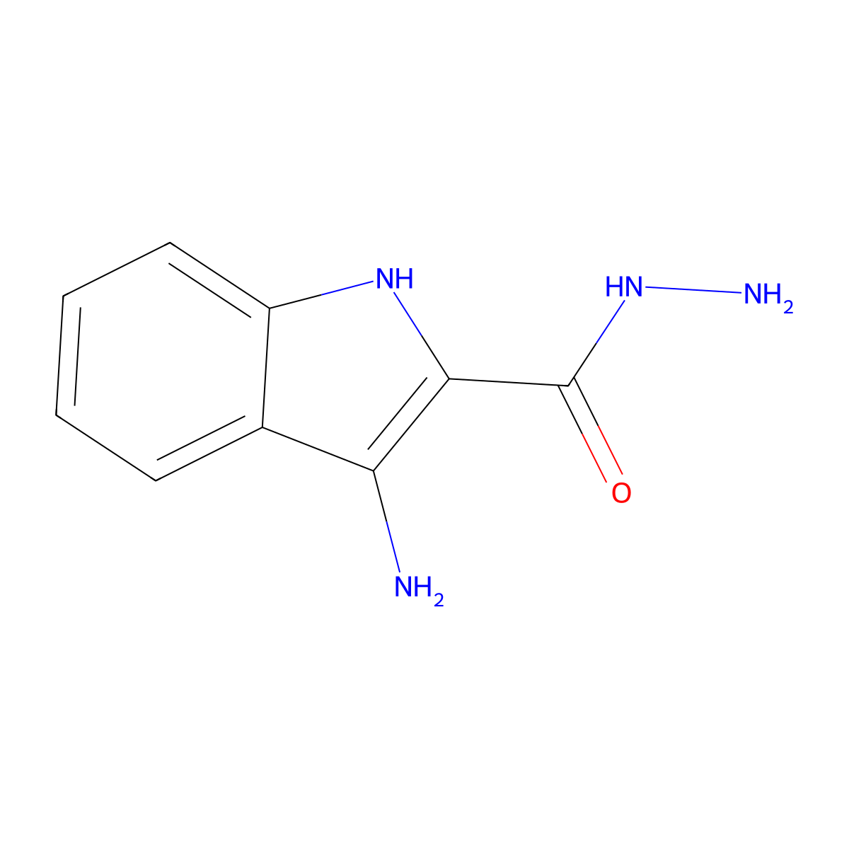 3-Aminoindol-2-carbohydrazide molecular structure, CAS 110963-29-6