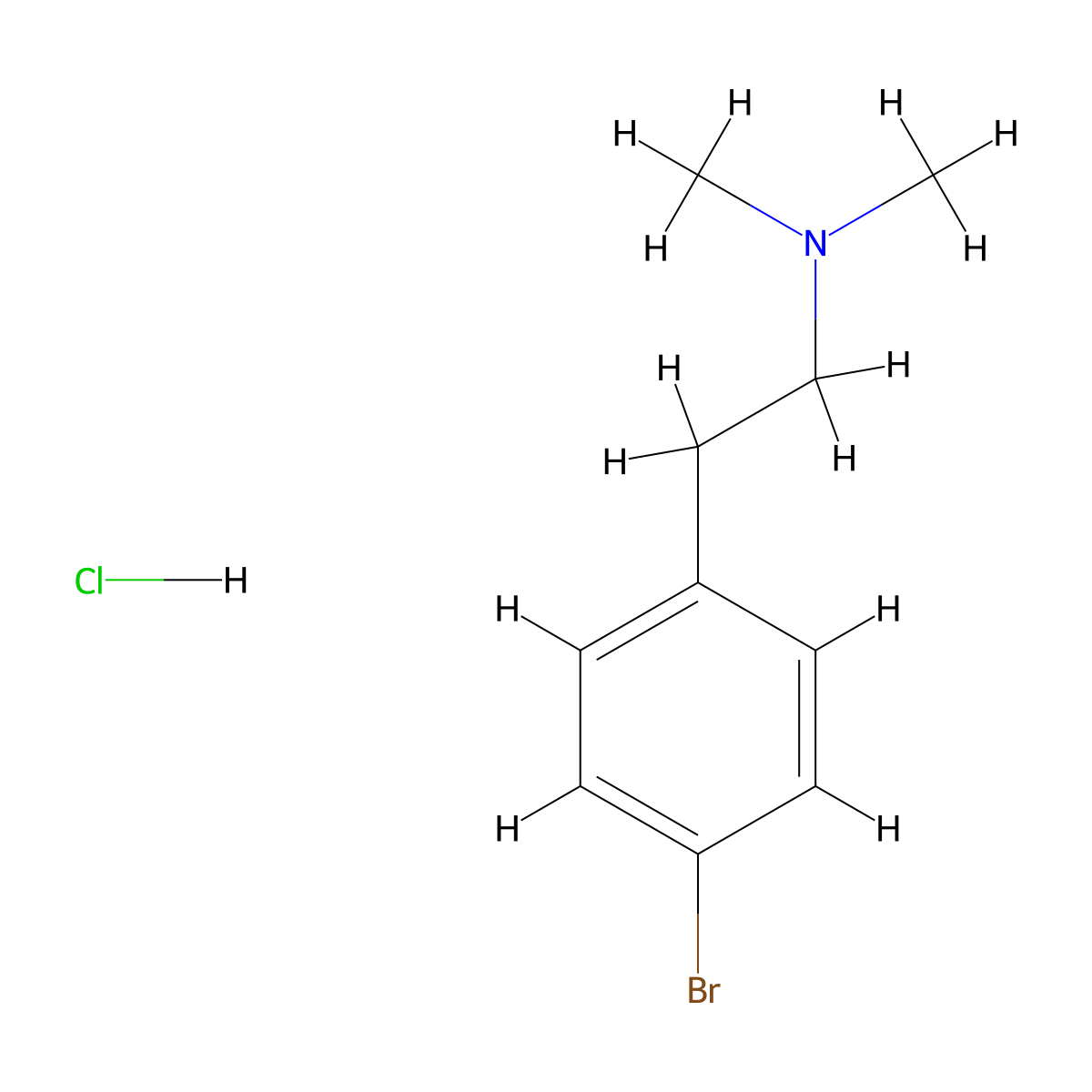 [2-(4-Bromophenyl)ethyl]dimethylamine hydrochloride molecular structure, CAS 110965-09-8