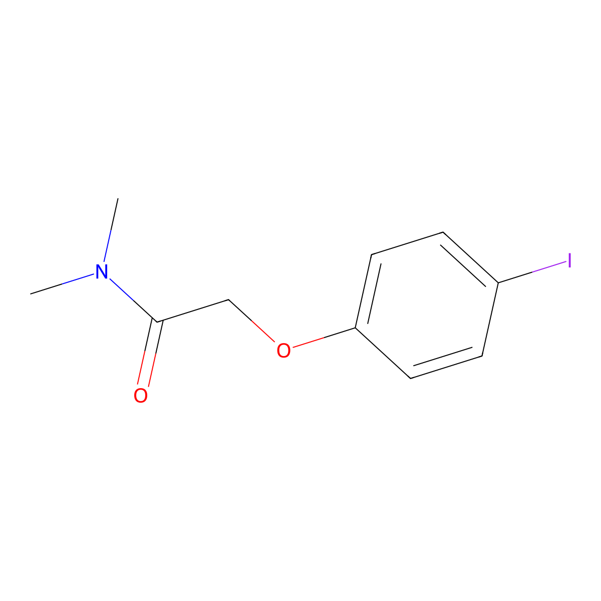 2-(4-Iodophenoxy)-N,N-dimethylacetamide molecular structure, CAS 110965-11-2