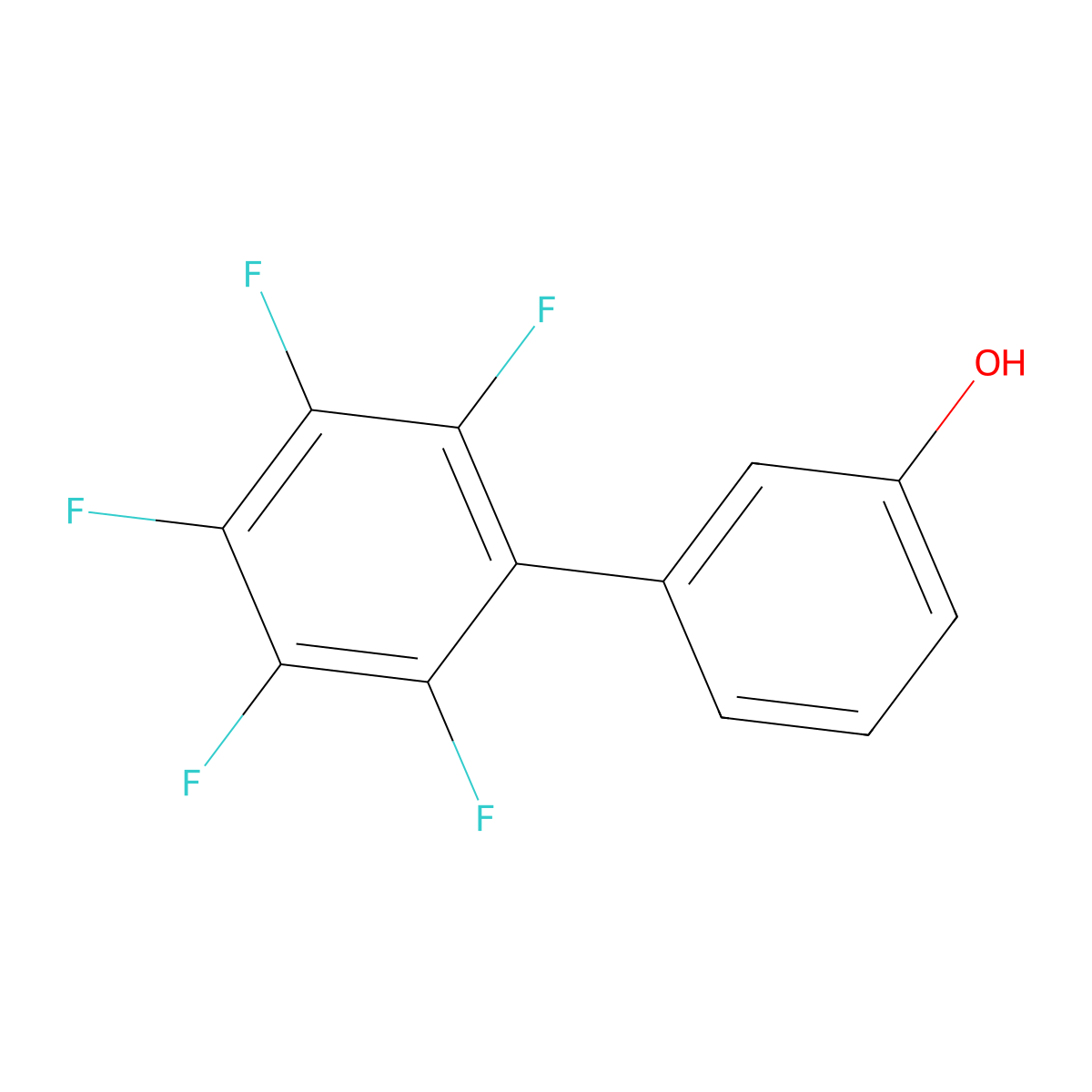 2',3',4',5',6'-Pentafluoro[1,1'-biphenyl]-3-ol molecular structure, CAS 110967-57-2