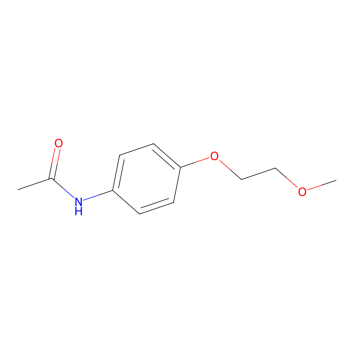 N-[4-(2-methoxyethoxy)phenyl]acetamide molecular structure, CAS 110969-99-8
