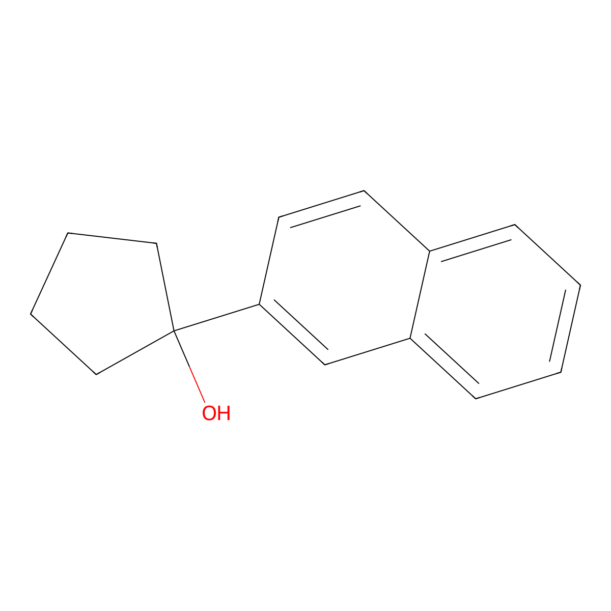 1-(Naphthalen-2-yl)cyclopentanol molecular structure, CAS 110971-70-5