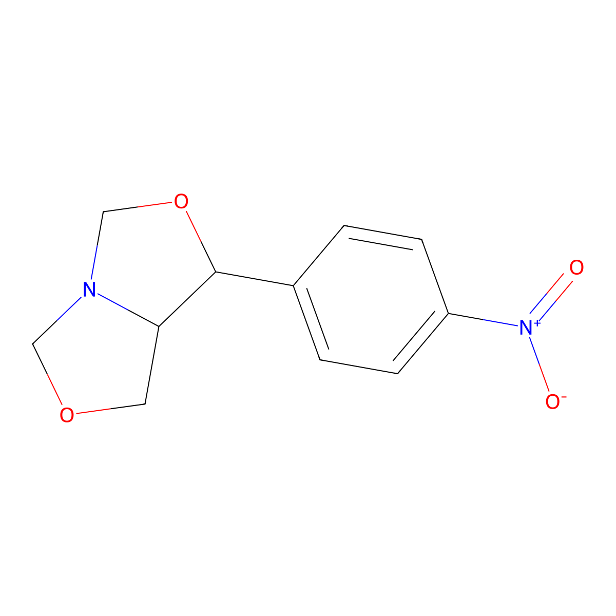 1-(4-nitrophenyl)dihydro-1H-[1,3]oxazolo[3,4-c][1,3]oxazole molecular structure, CAS 110973-83-6