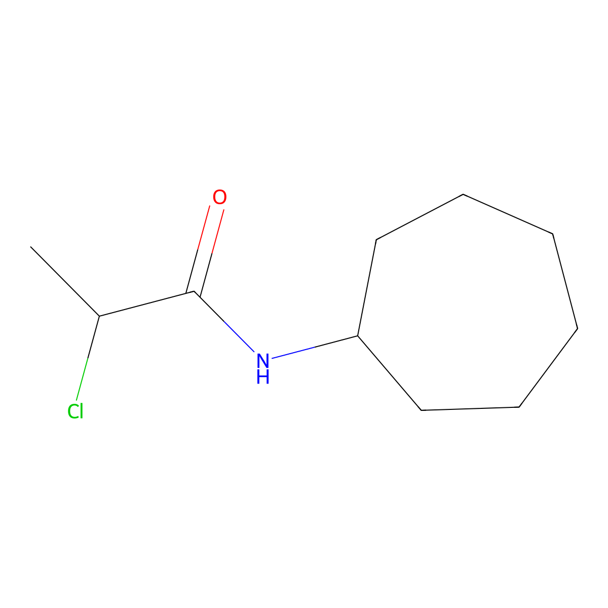 2-chloro-N-cycloheptylpropanamide molecular structure, CAS 110978-23-9