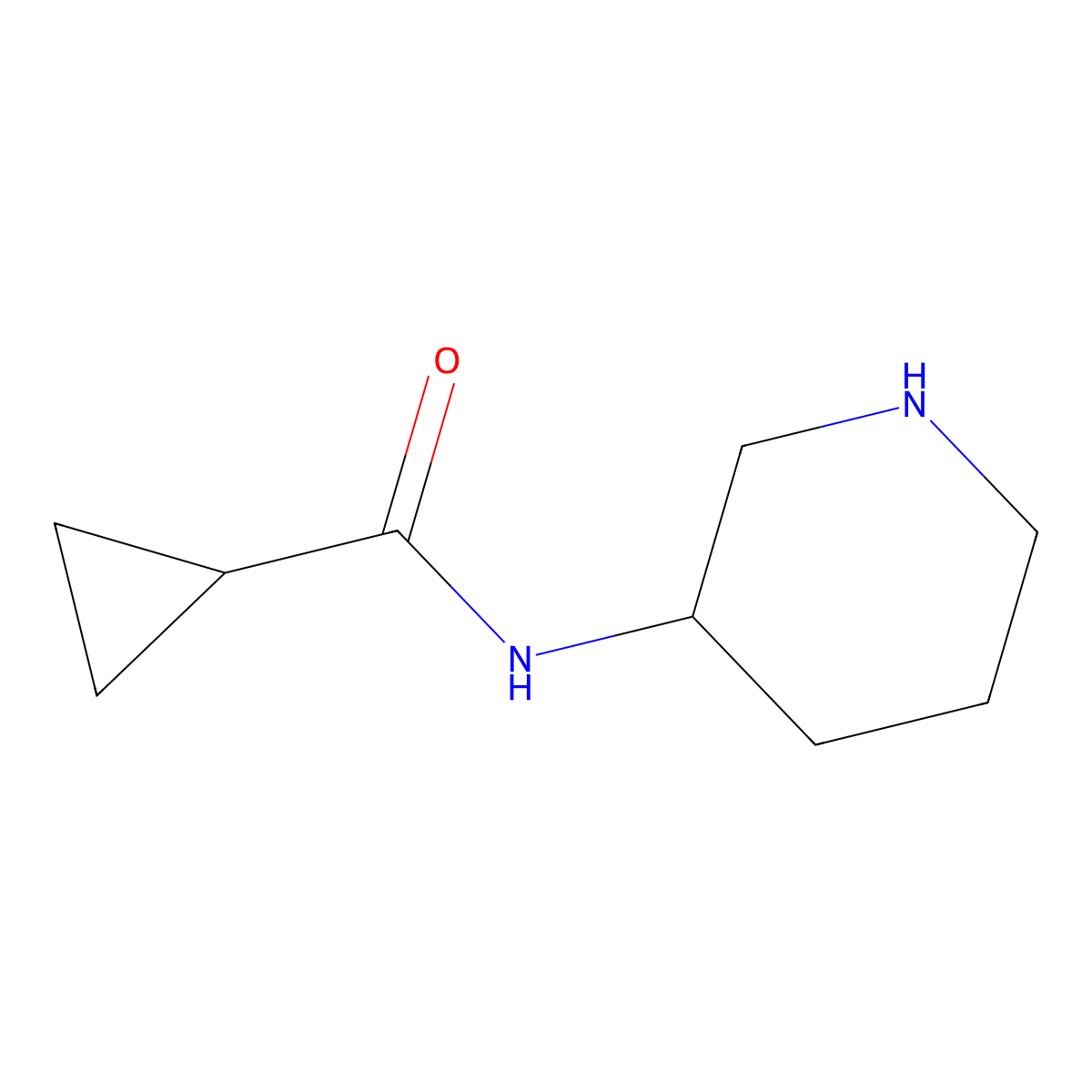 N-[(3S)-piperidin-3-yl]cyclopropanecarboxamide molecular structure, CAS 1109791-16-3