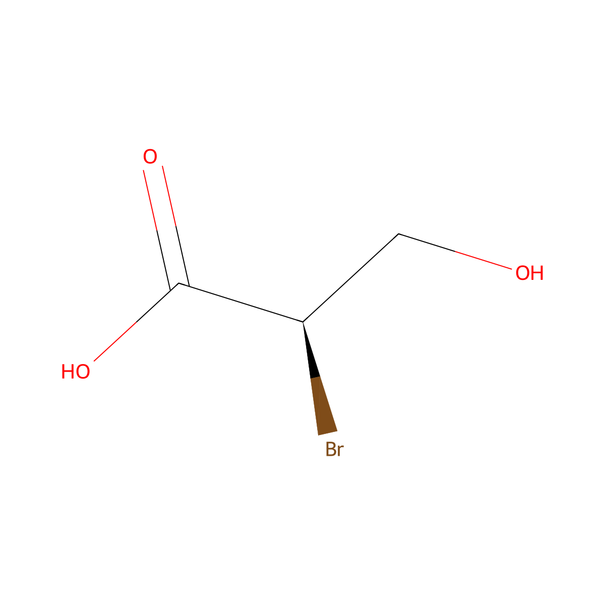 (2R)-2-bromo-3-hydroxypropanoic acid molecular structure, CAS 110994-91-7