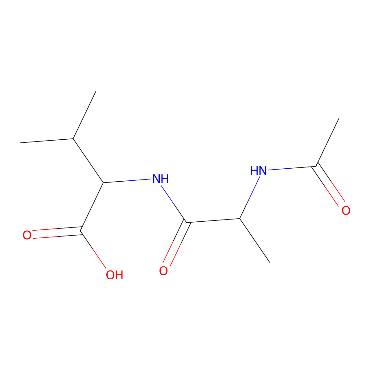 L-Valine, N-(N-acetyl-L-alanyl)- molecular structure, CAS 110998-94-2