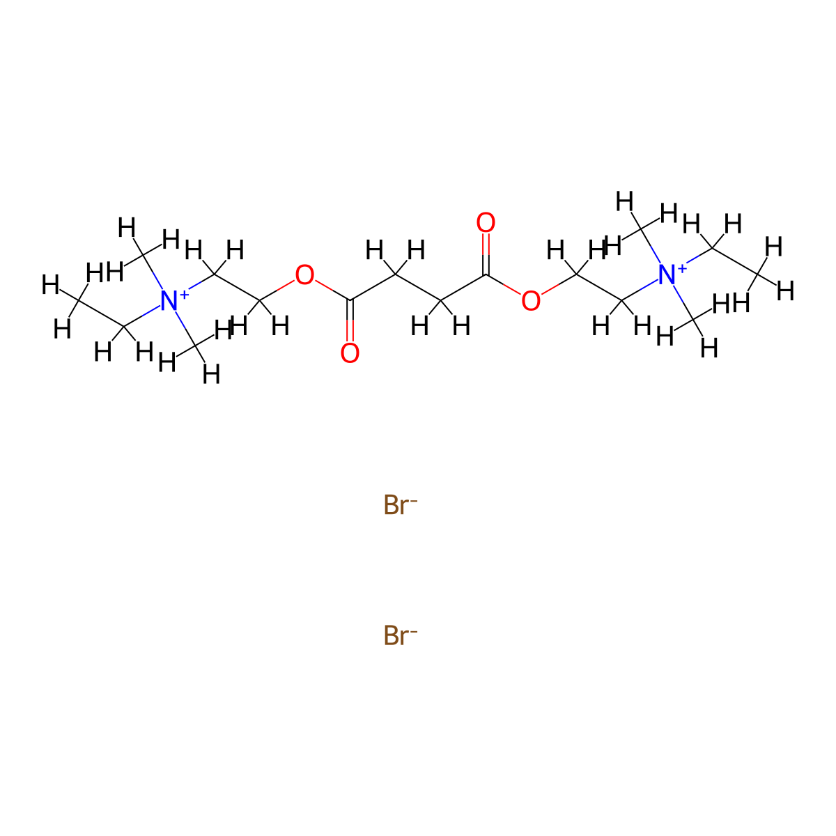 Suxethonium bromide molecular structure, CAS 111-00-2
