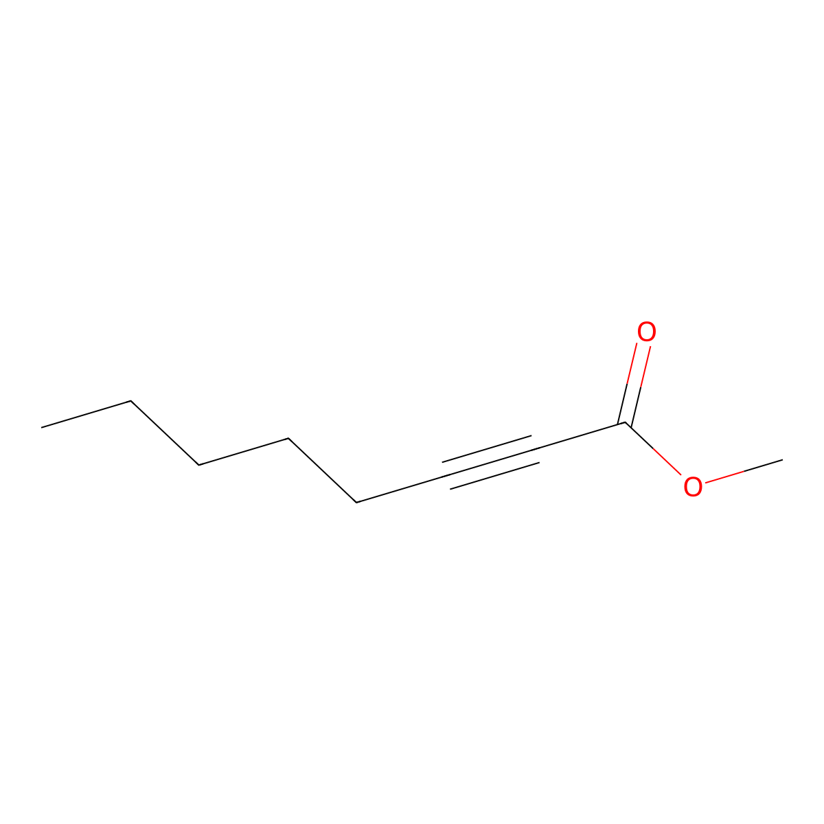 Methyl 2-octynoate molecular structure, CAS 111-12-6