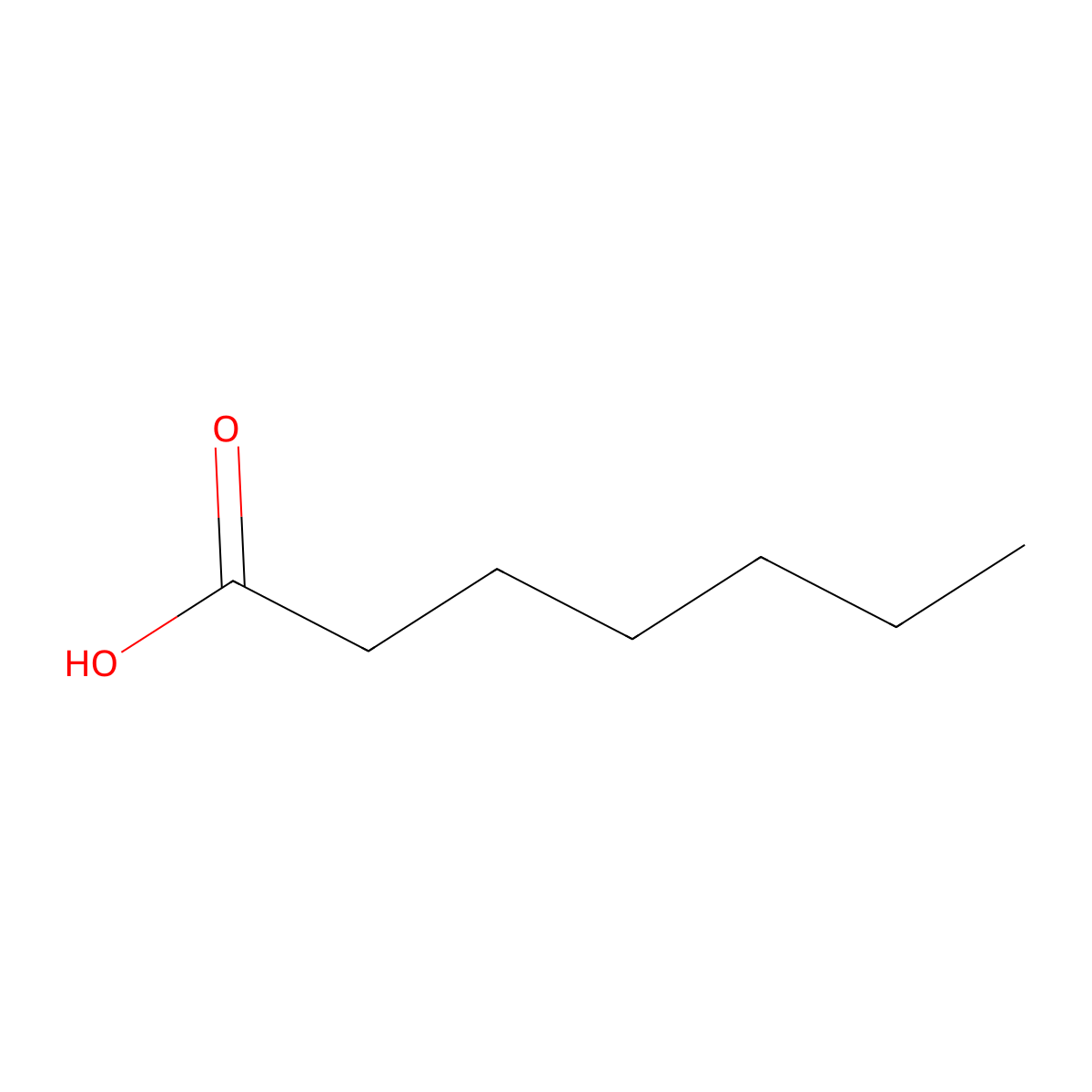 Heptanoic Acid molecular structure, CAS 111-14-8