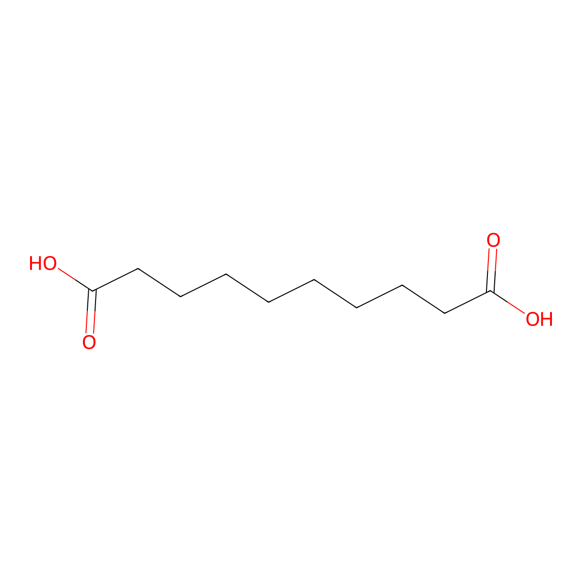 Sebacic Acid molecular structure, CAS 111-20-6