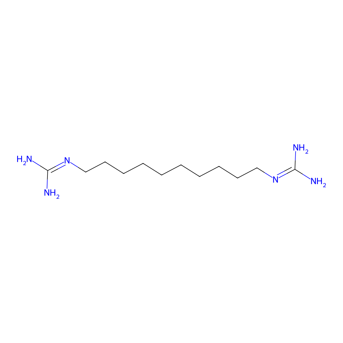 N,N'''-1,10-Decanediylbis(guanidine) molecular structure, CAS 111-23-9