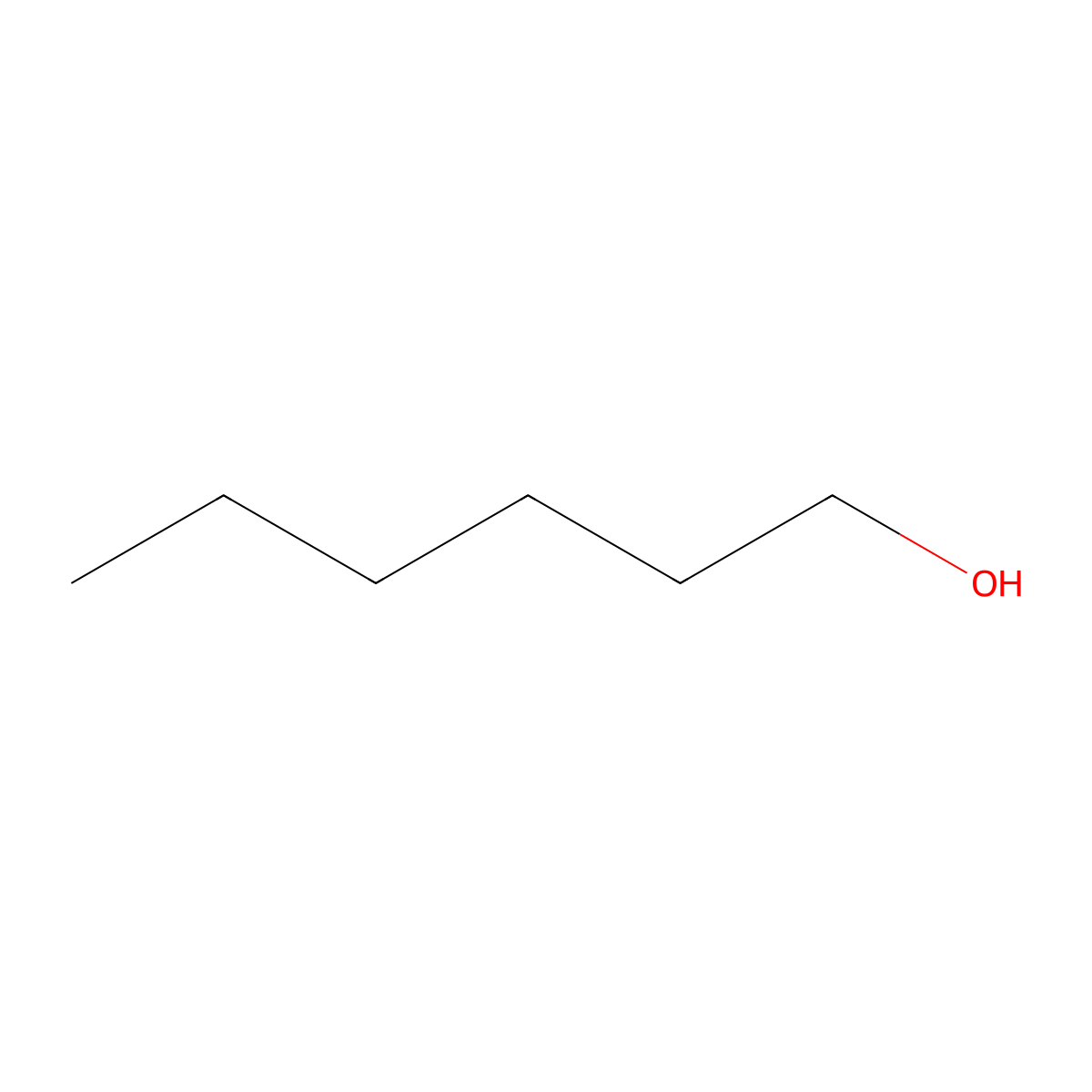 1-Hexanol molecular structure, CAS 111-27-3