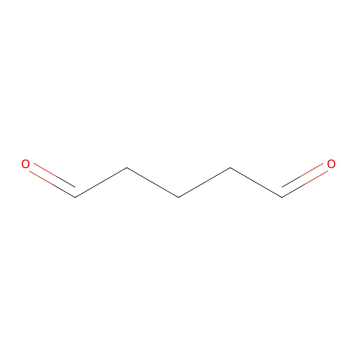 Glutaraldehyde molecular structure, CAS 111-30-8