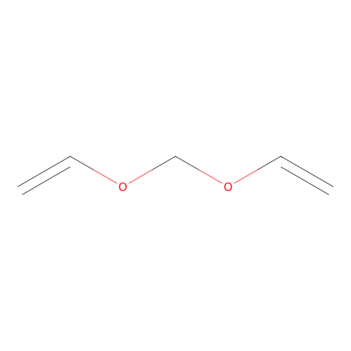 Ethene, 1,1'-[methylenebis(oxy)]bis- molecular structure, CAS 111-38-6
