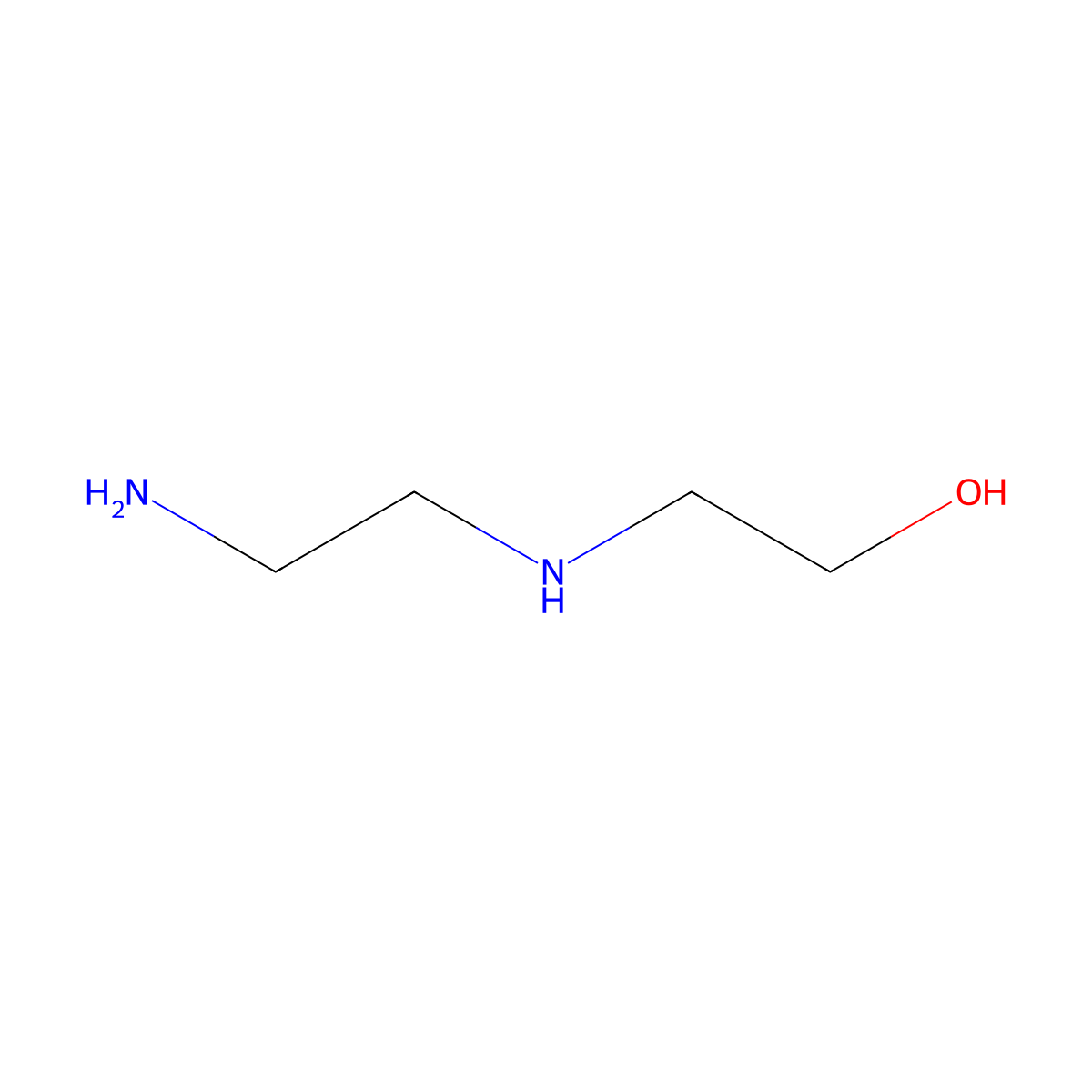 N-(2-Hydroxyethyl)ethylenediamine molecular structure, CAS 111-41-1