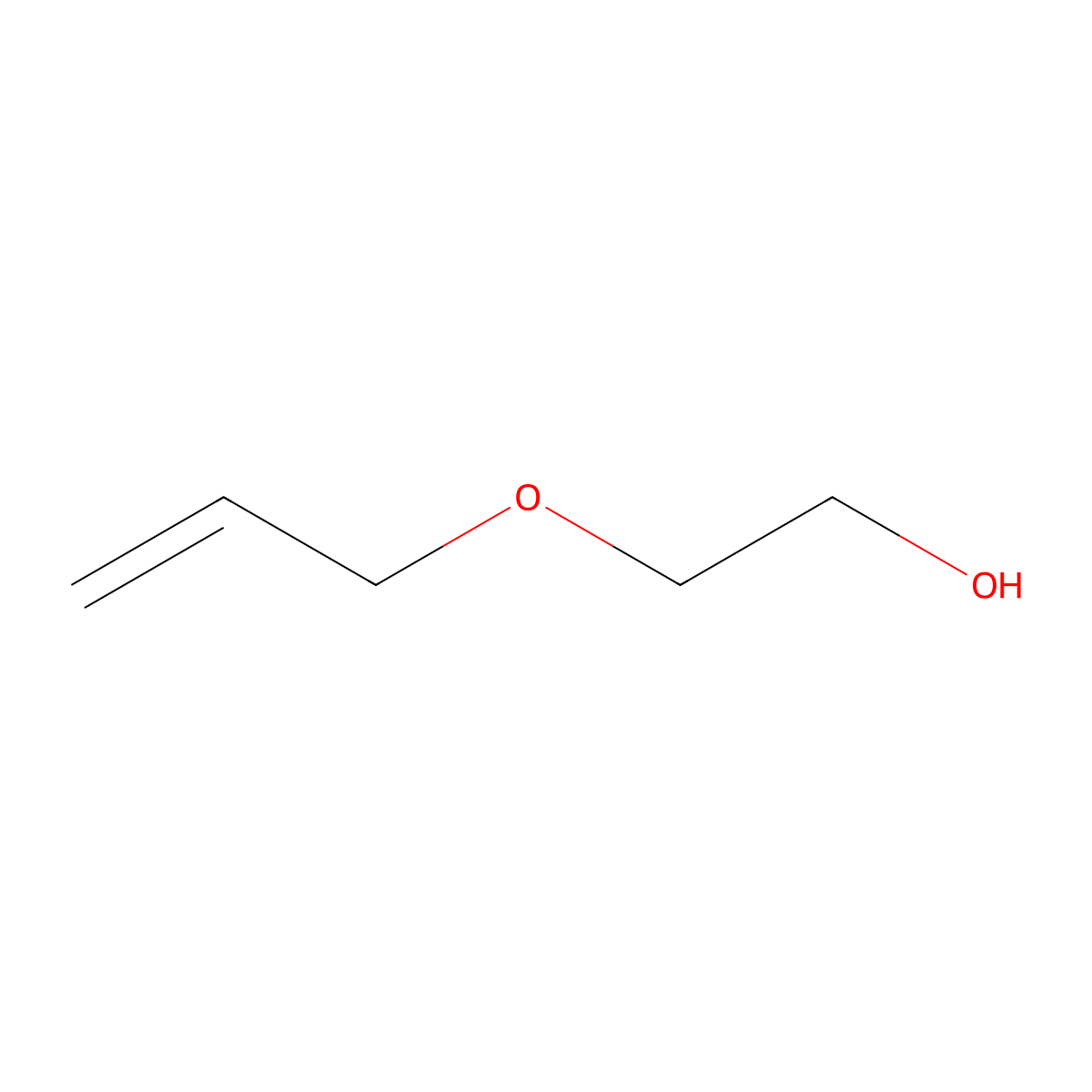 Ethylene glycol monoallyl ether molecular structure, CAS 111-45-5
