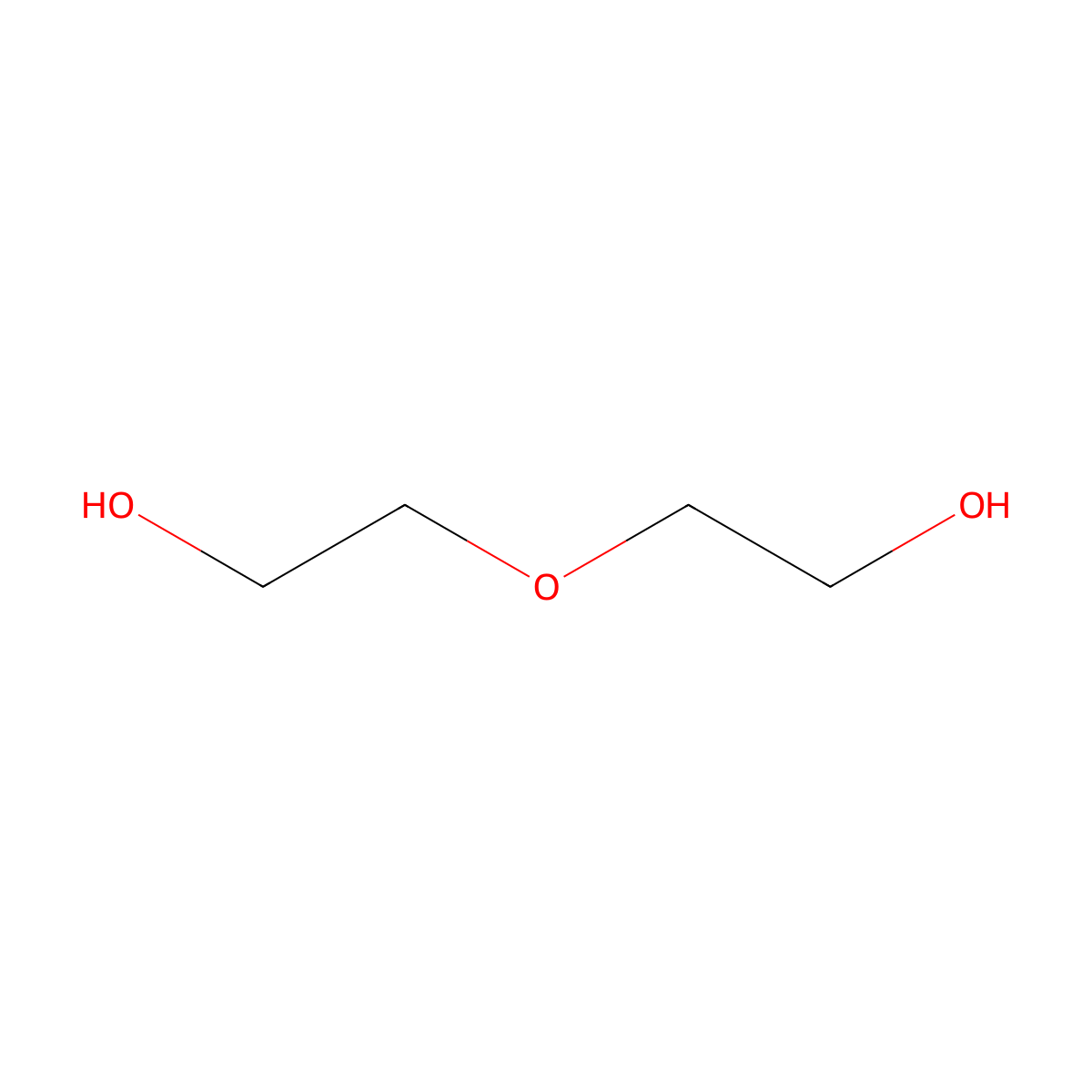 Diethylene Glycol molecular structure, CAS 111-46-6