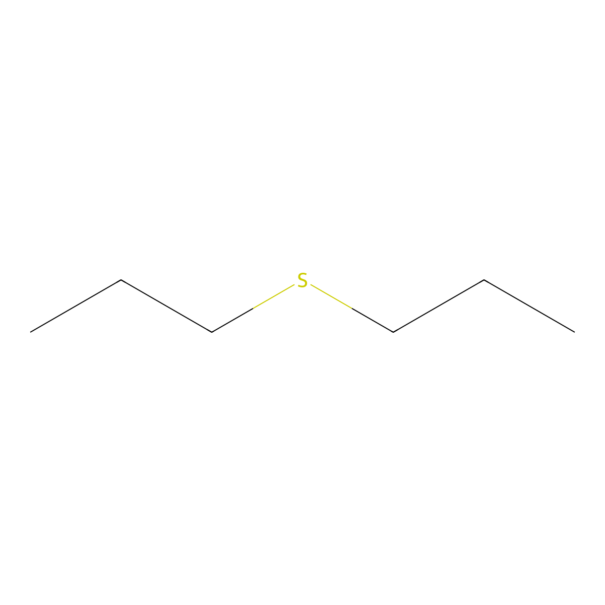 Propyl sulfide molecular structure, CAS 111-47-7