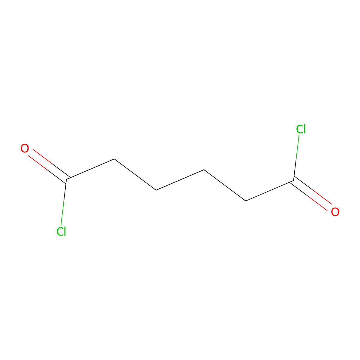 Adipoyl chloride molecular structure, CAS 111-50-2