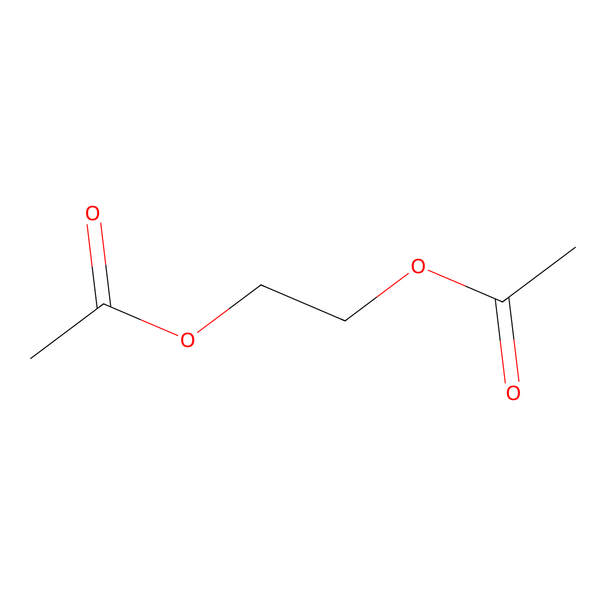 Ethylene glycol diacetate molecular structure, CAS 111-55-7