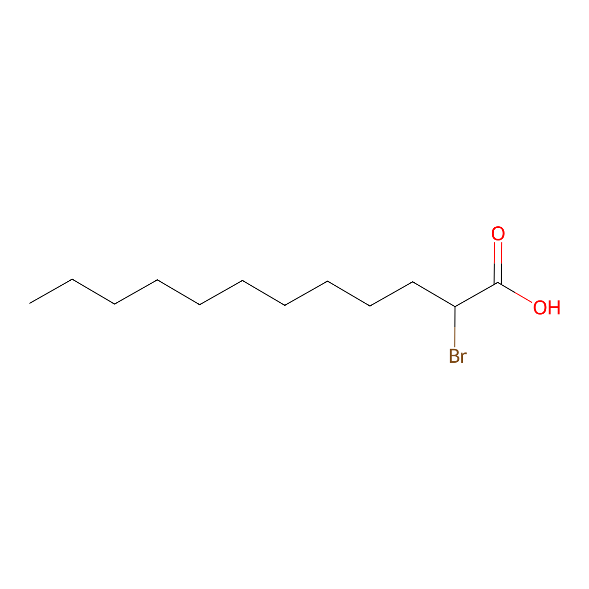 2-Bromododecanoic acid molecular structure, CAS 111-56-8