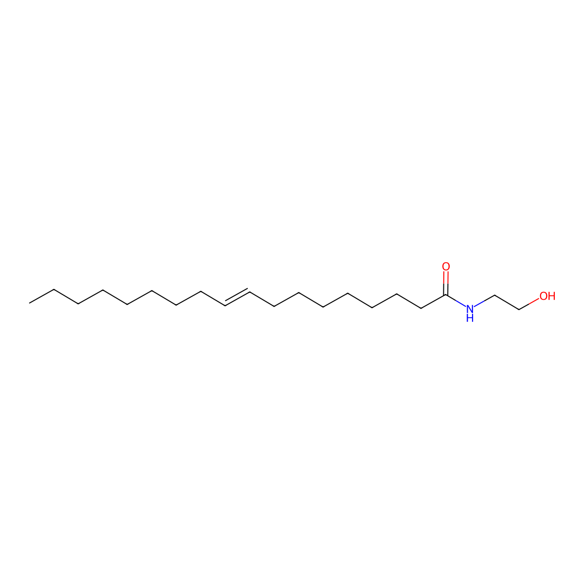 Oleoylethanolamide molecular structure, CAS 111-58-0