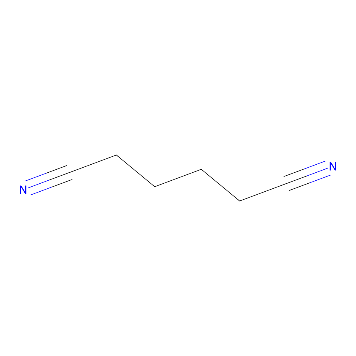 Adiponitrile molecular structure, CAS 111-69-3