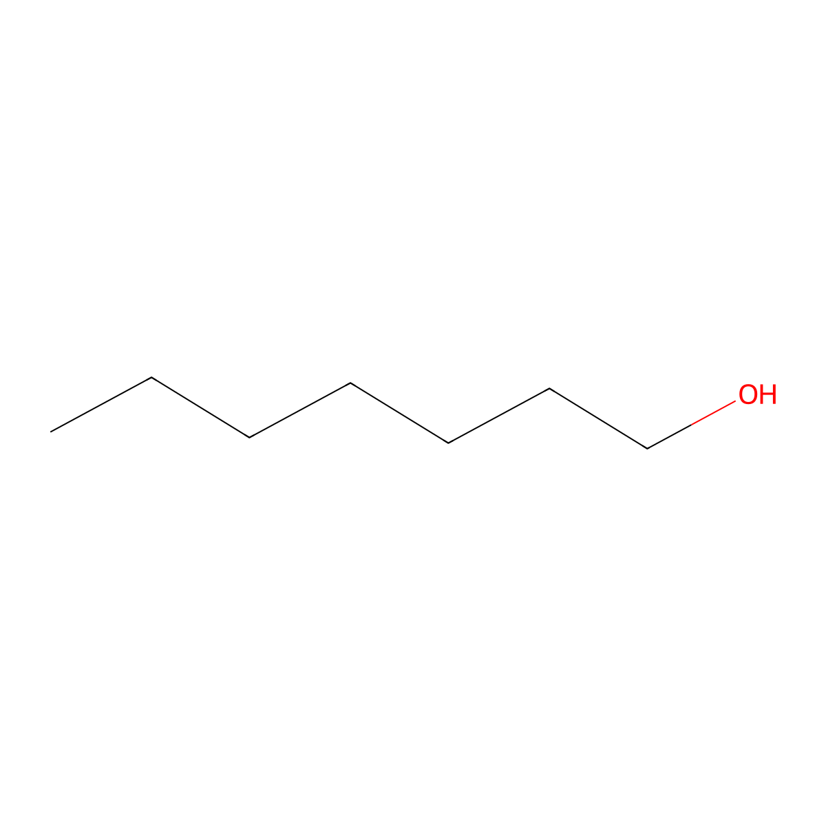 Heptanol molecular structure, CAS 111-70-6