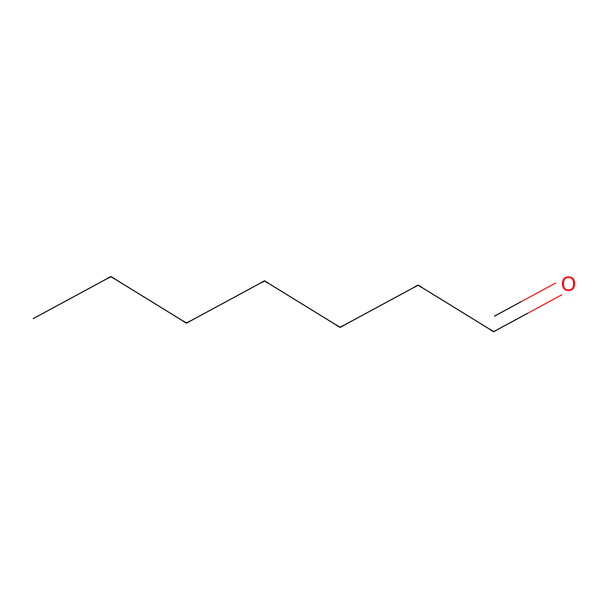 Heptanal molecular structure, CAS 111-71-7