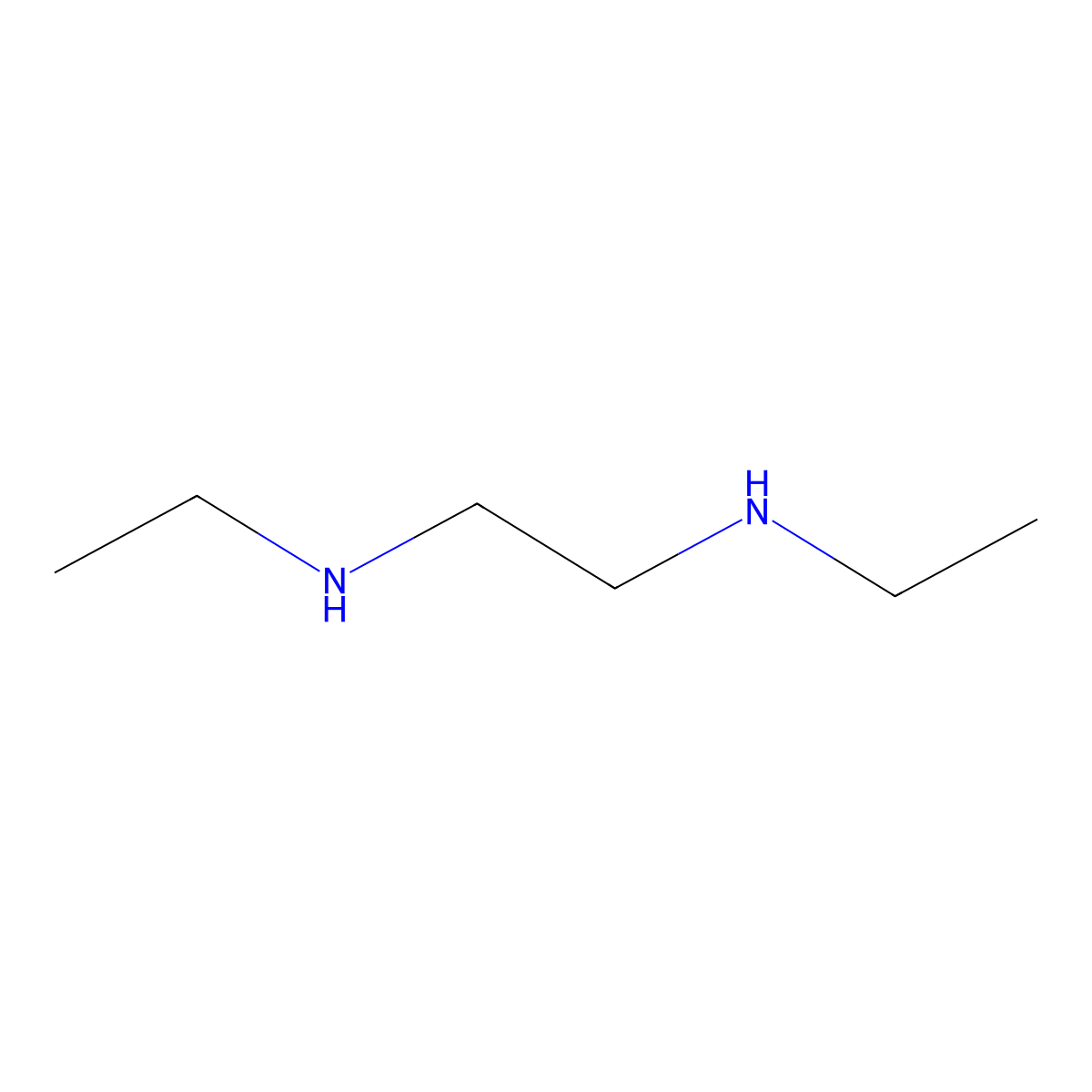 N,N'-Diethylethylenediamine molecular structure, CAS 111-74-0