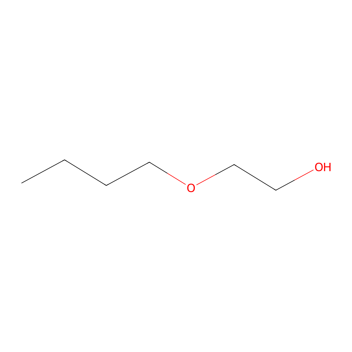 2-Butoxyethanol molecular structure, CAS 111-76-2